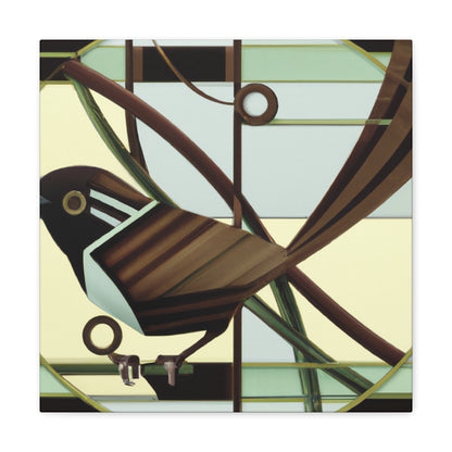 "Song Sparrow in Deco" - Canvas