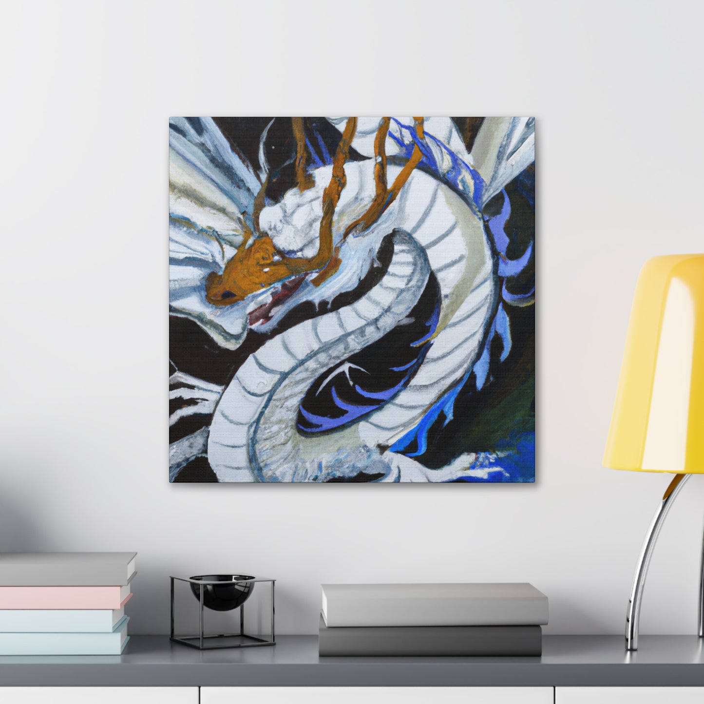 "Dragon's Fiery Reign" - Canvas