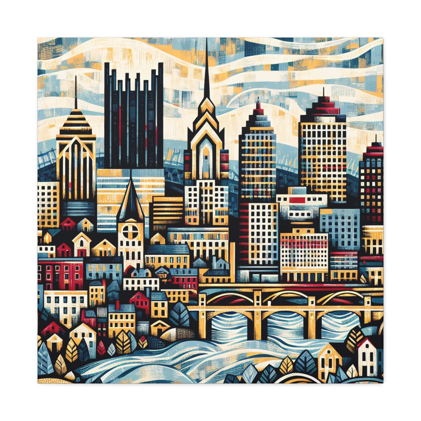 "Pittsburgh's Rustic Harmony" - Canvas