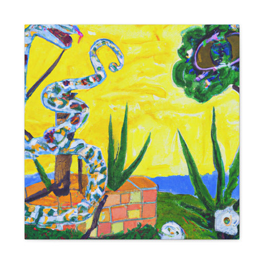 Python's Contemplative Dance - Canvas