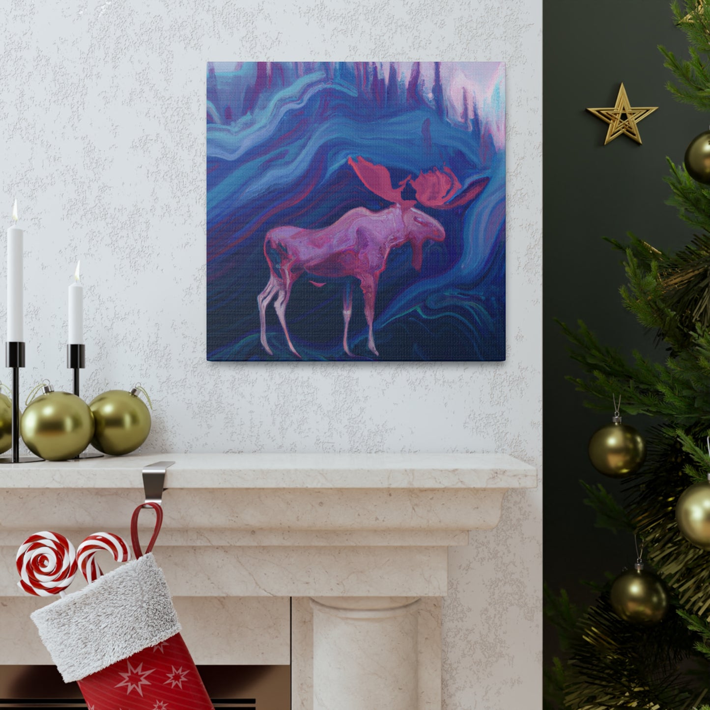 Moose in Art Deco - Canvas