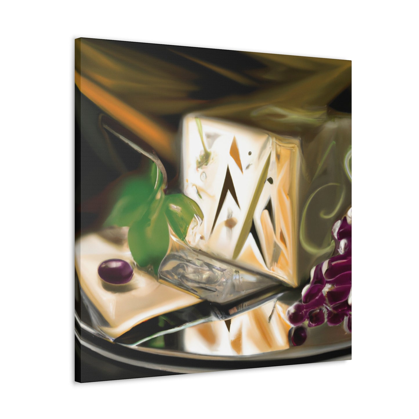 "Cheese and Grapes Delight" - Canvas