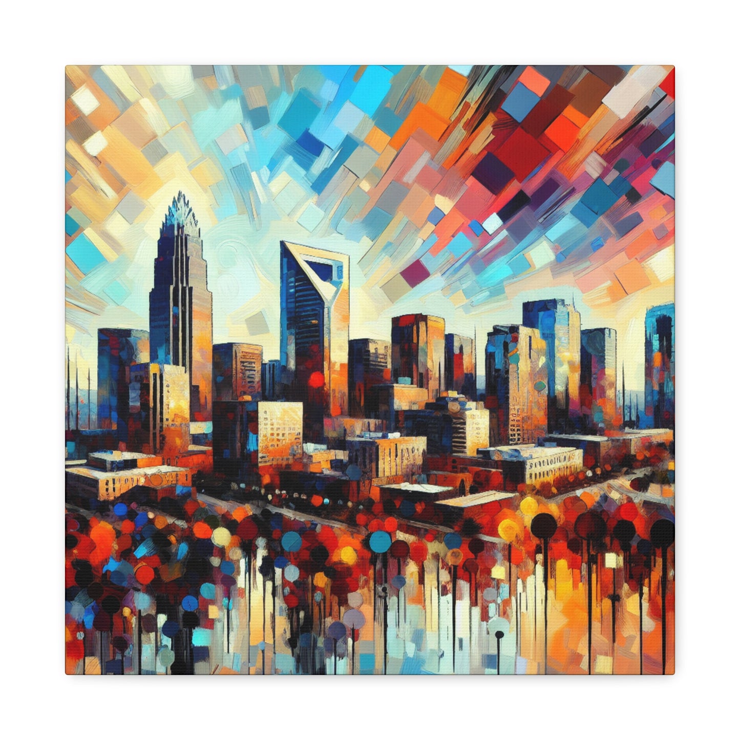 "Metropolitan Vibrance Charlotte Nights" - Canvas