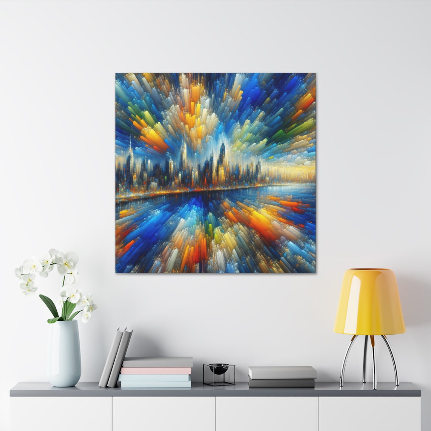 "Vibrant Metropolis Symphony" - Canvas