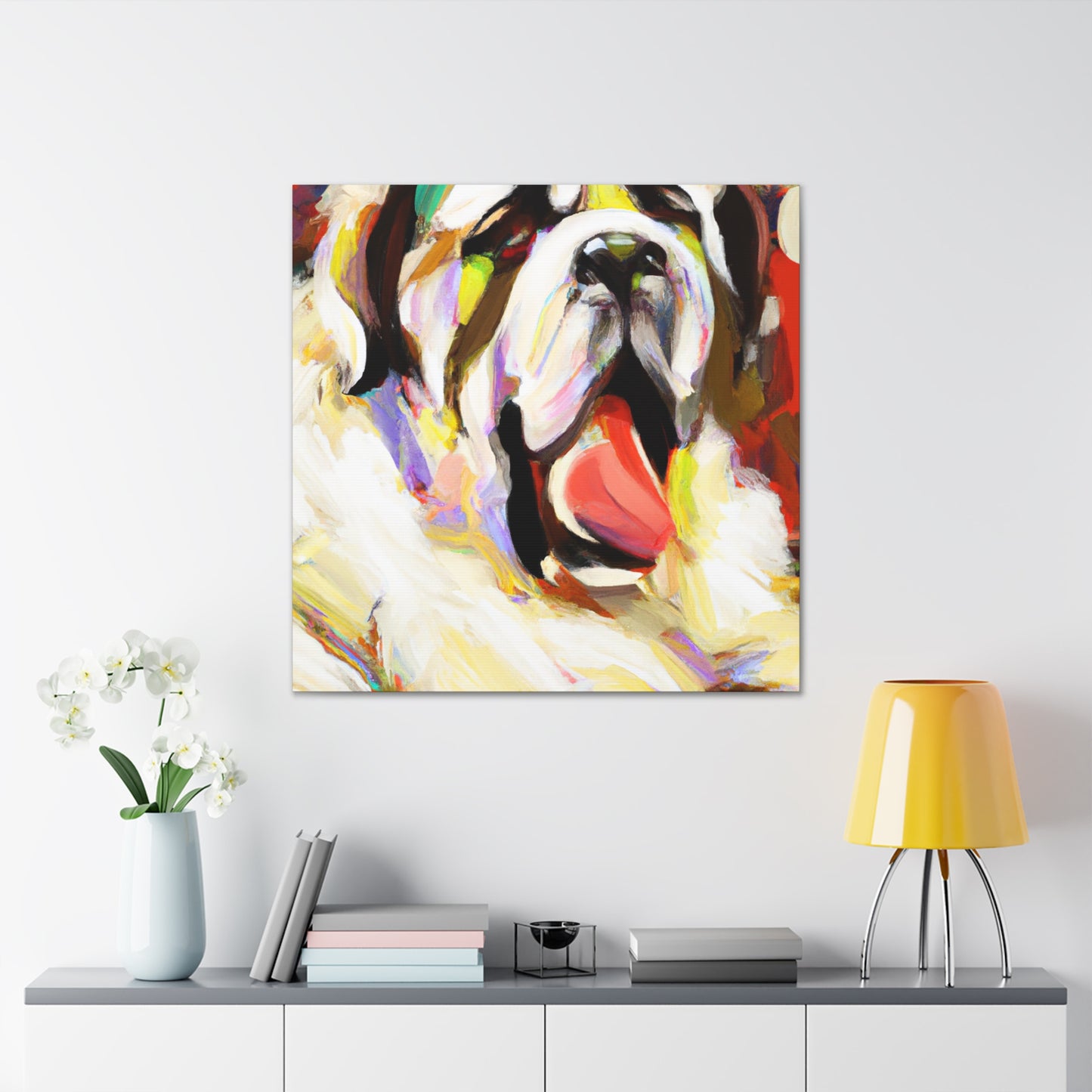 Saint Bernard Impressionism - Canvas