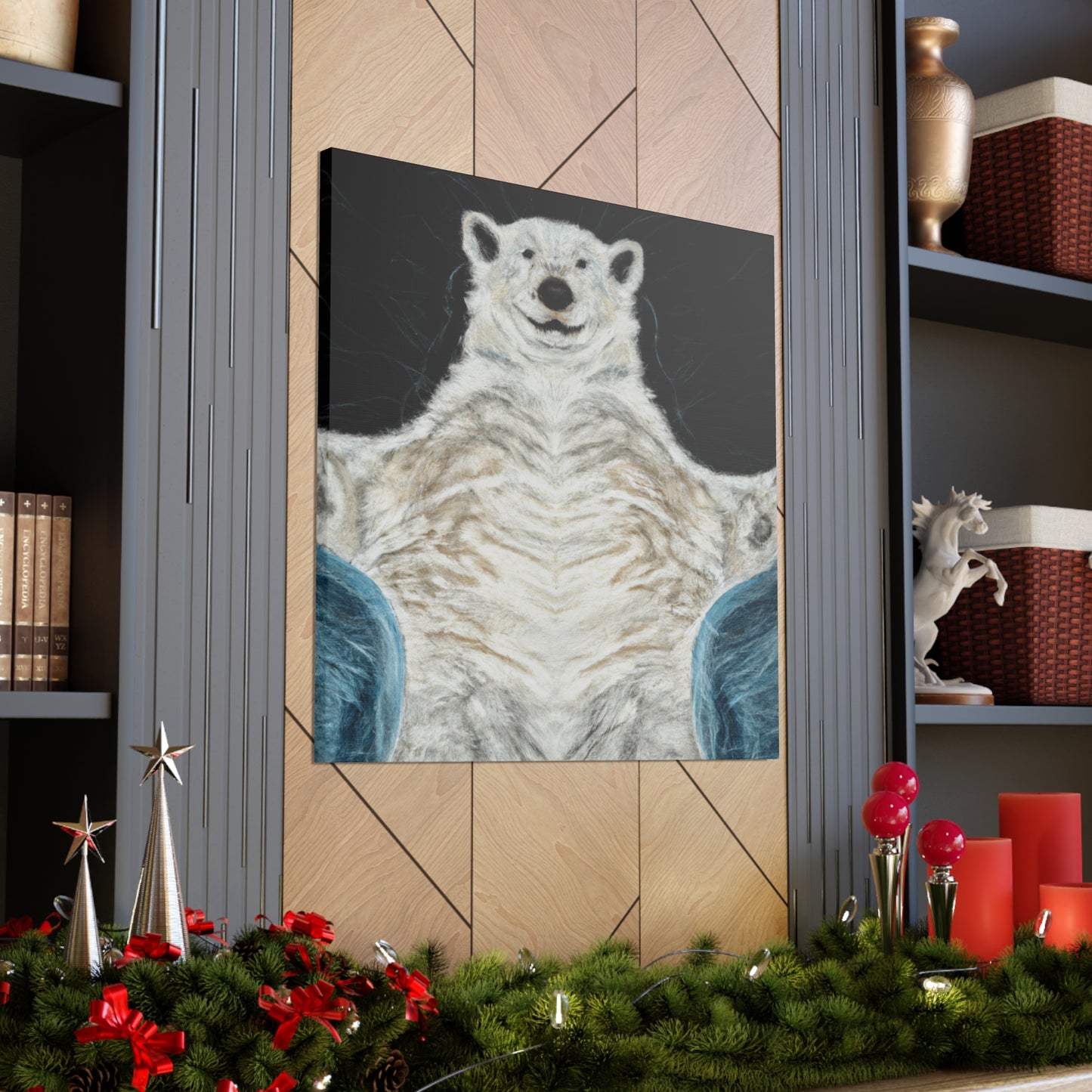 Polar Bear in Rococo - Canvas