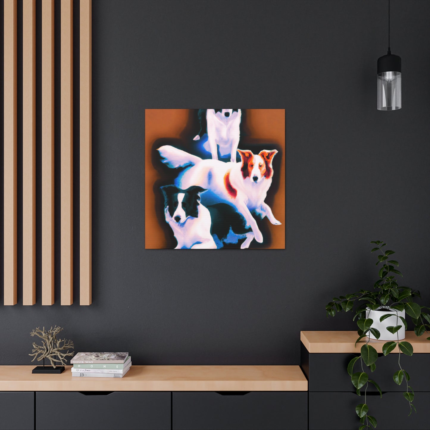 Border Collie Reflection - Canvas