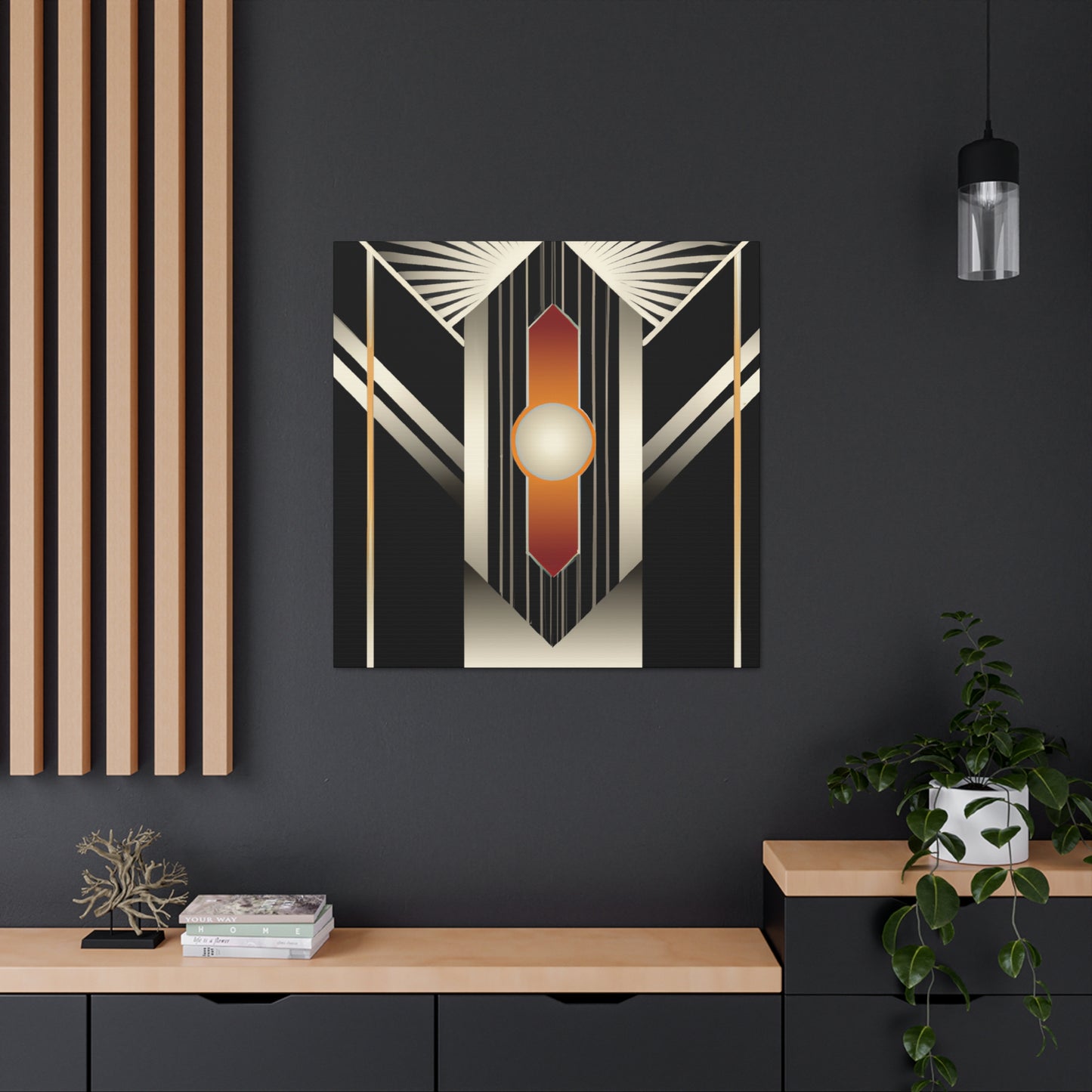 "Gilded Deco Splendor" - Canvas