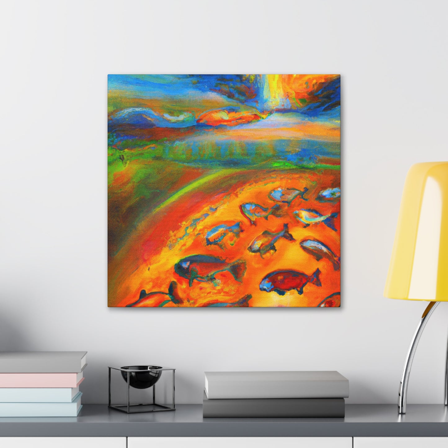 "Salmon From Beyond Dreams" - Canvas