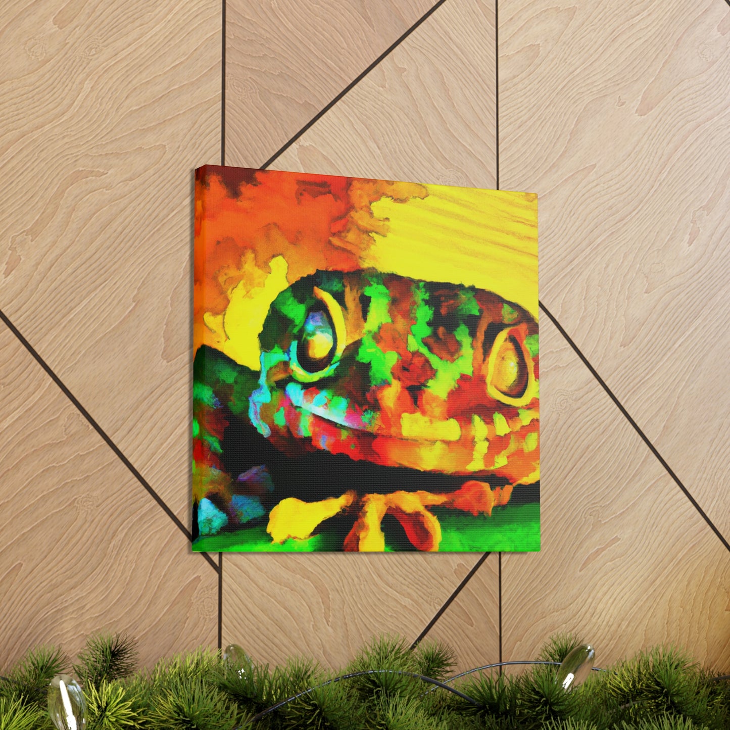 Gecko in Sunset Glow - Canvas