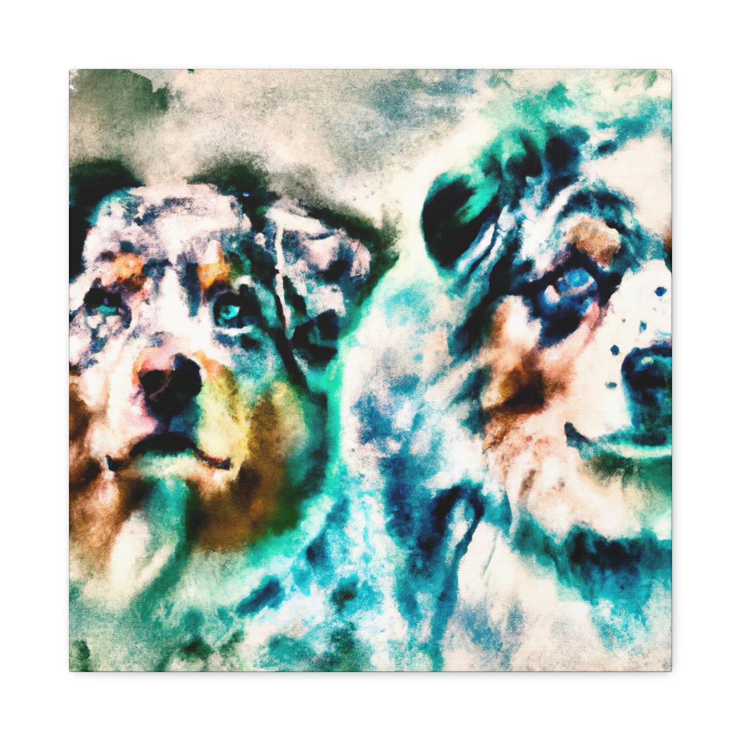 "Furry Aussie Shepherd" - Canvas