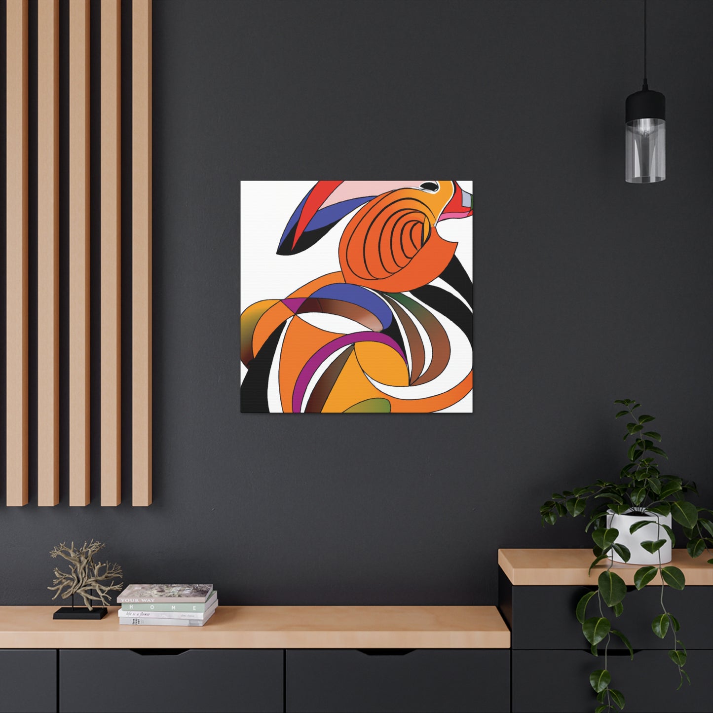 Mandarin Ducks in Spring. - Canvas