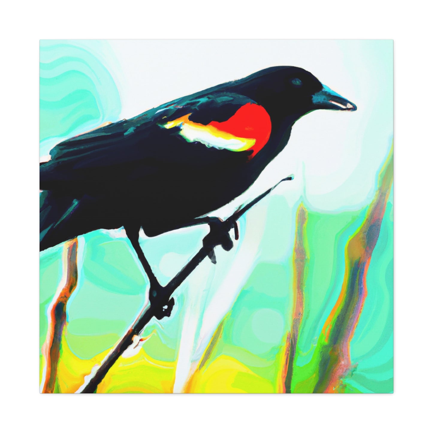 "Red-Winged Glory Awaits" - Canvas