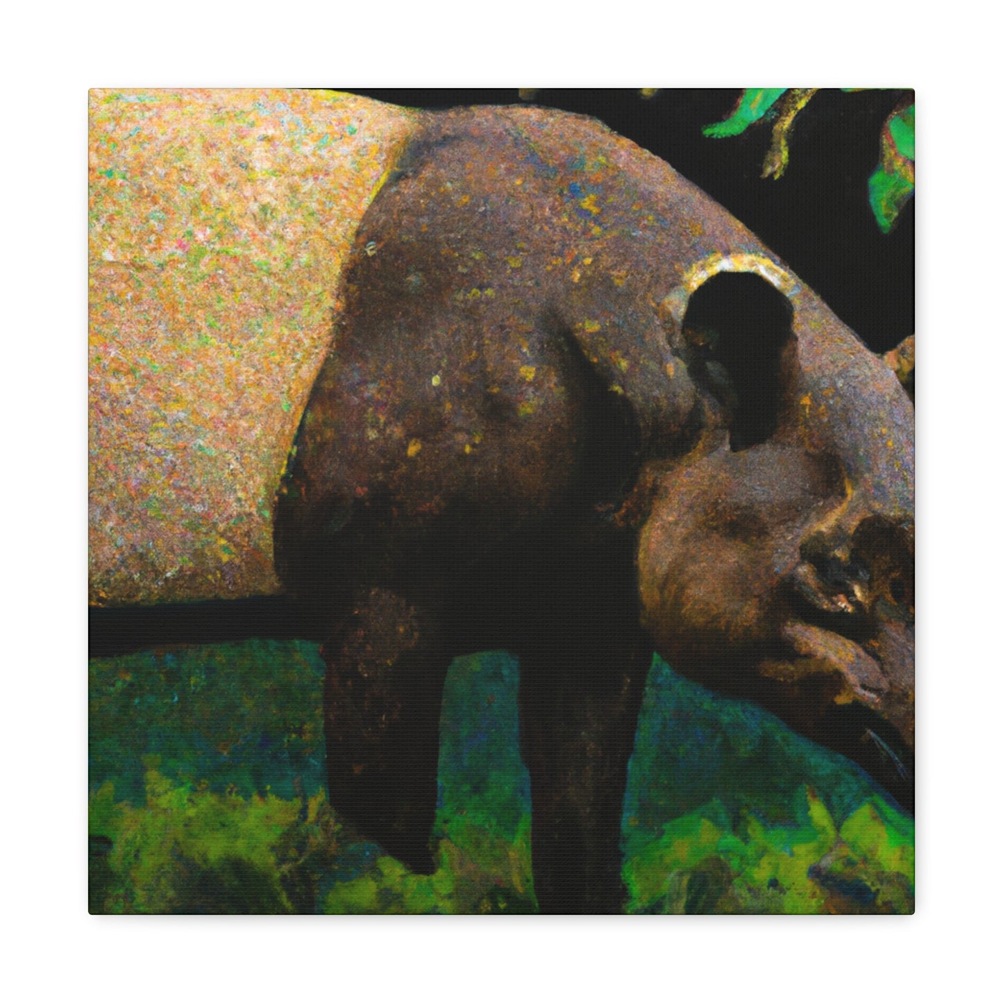 "Malayan Tapir, Impressionist" - Canvas