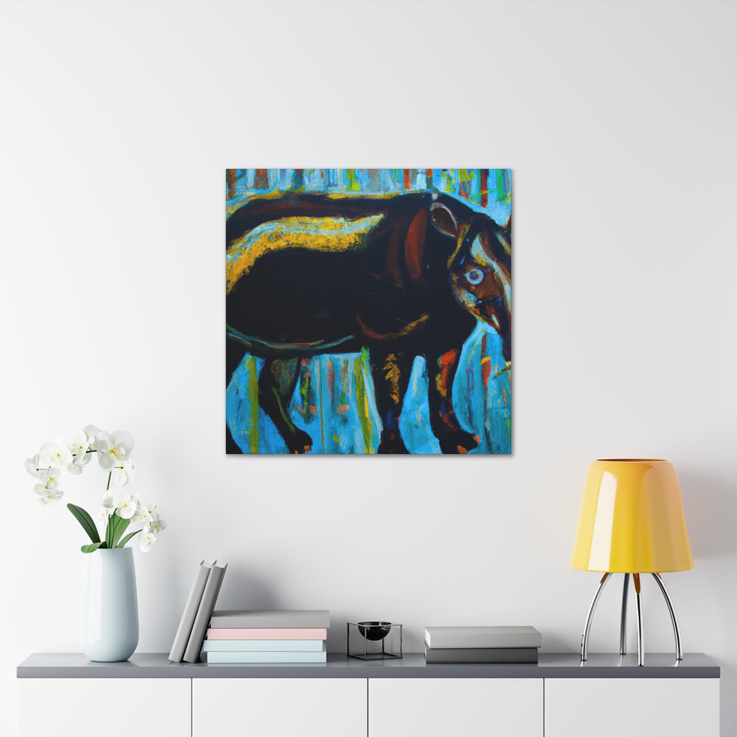 Malayan Tapir Mosaic - Canvas