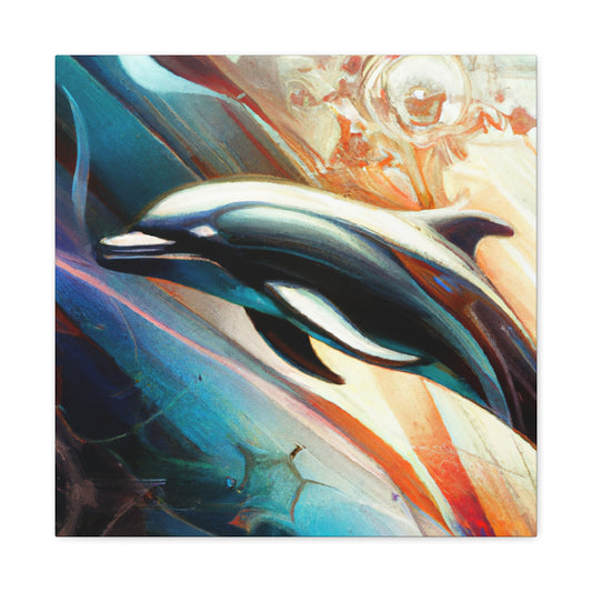 Dancing Dolphin Dreamscape - Canvas