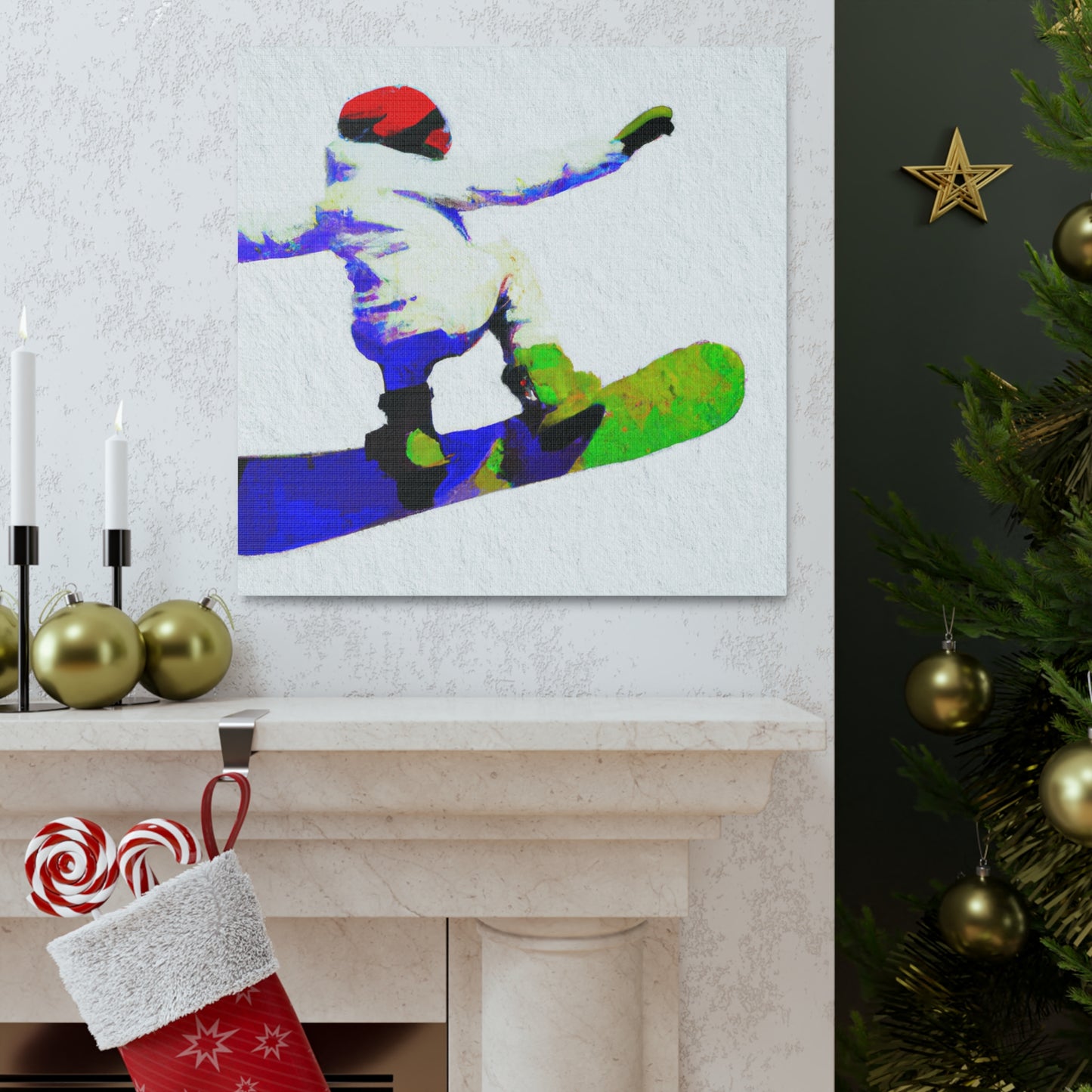 Snowboarding Thrill Ride - Canvas