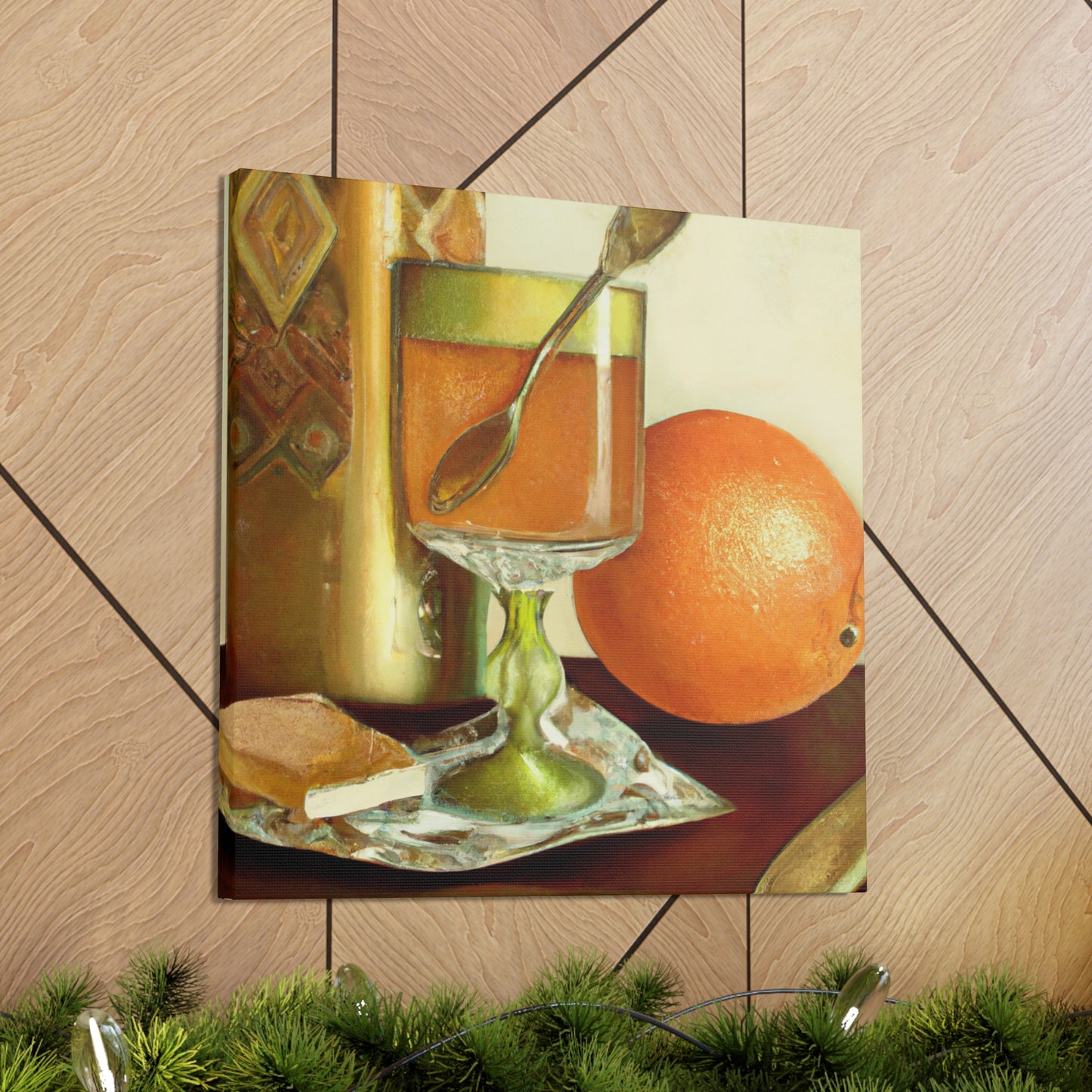 "Orange Glows in Baroque" - Canvas