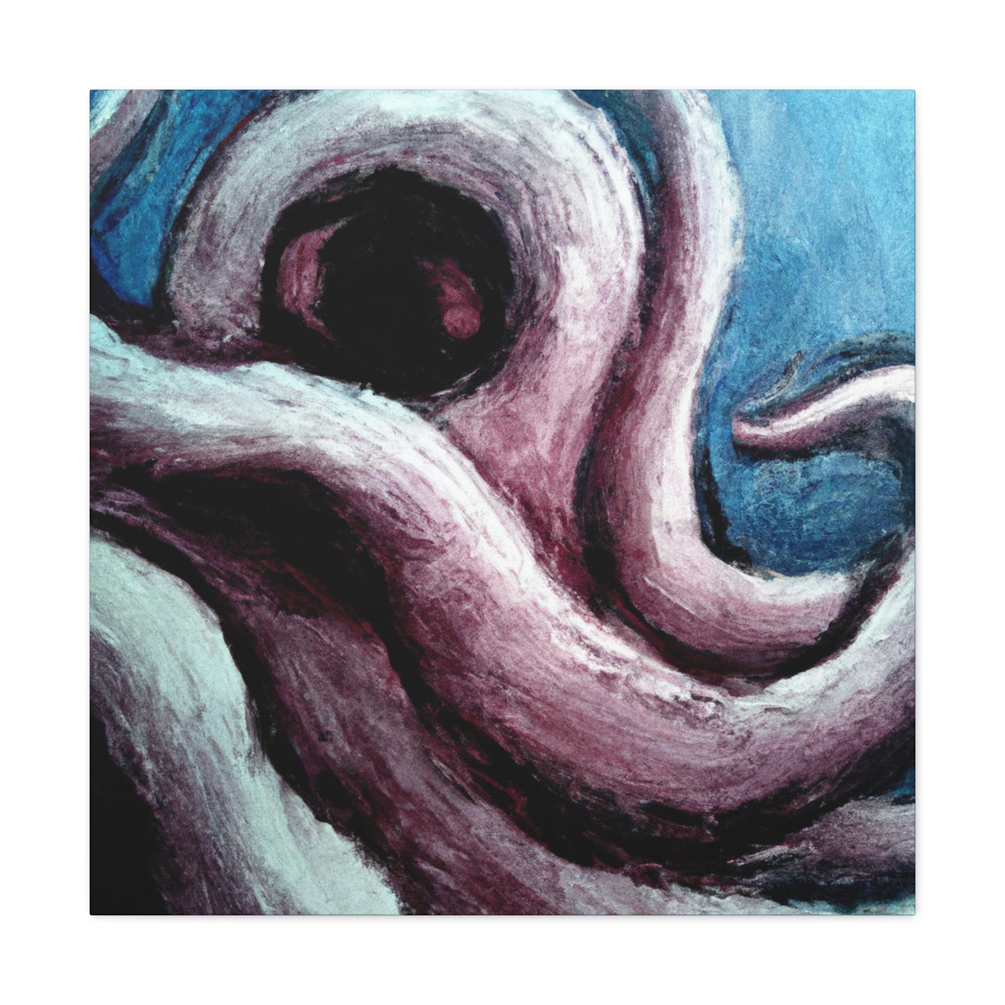 Octopus in Abstract Space - Canvas