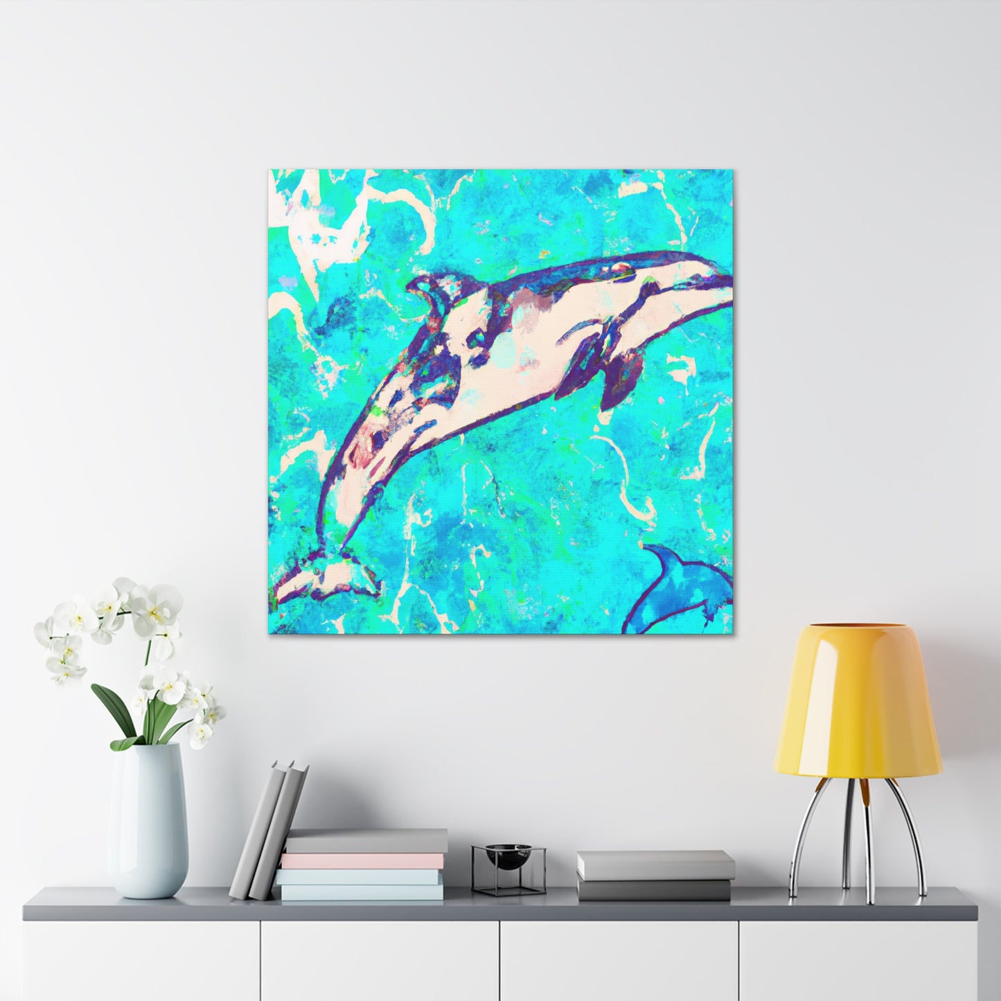 Dolphin Playful Splendor - Canvas