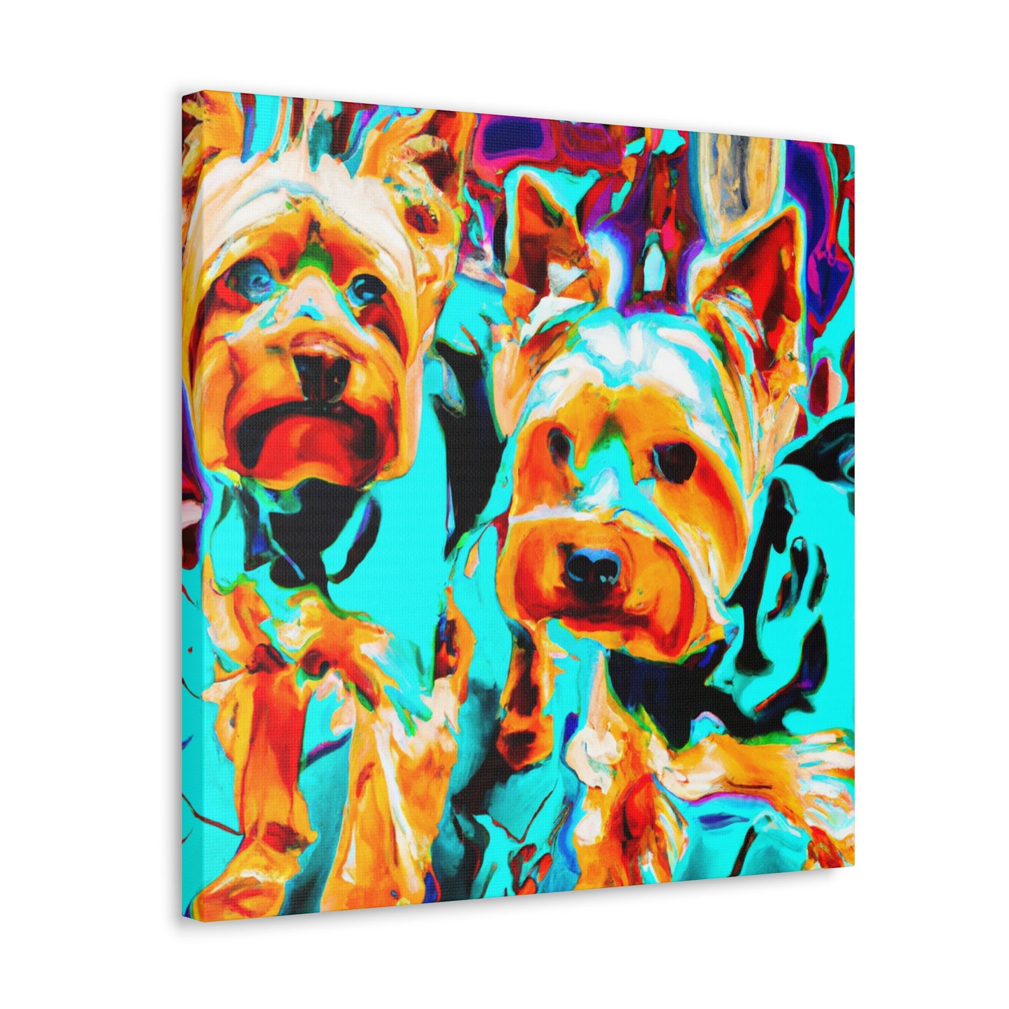 "Yorkshire Terrier Delight" - Canvas