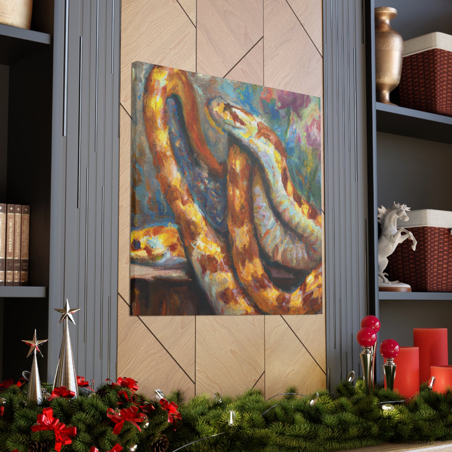 Corn Snake Impressionism - Canvas