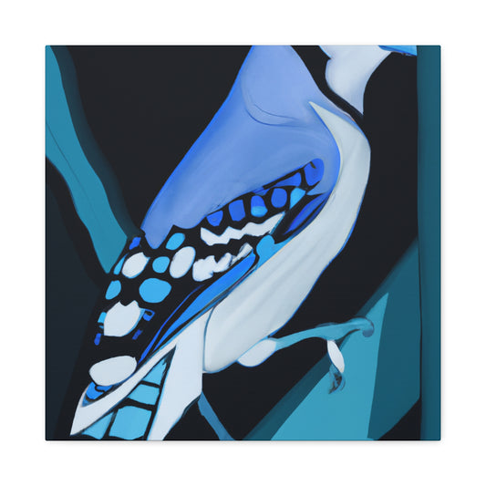 Blue Jay Art Deco - Canvas