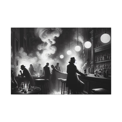 Misty Tavern Revelry - Canvas