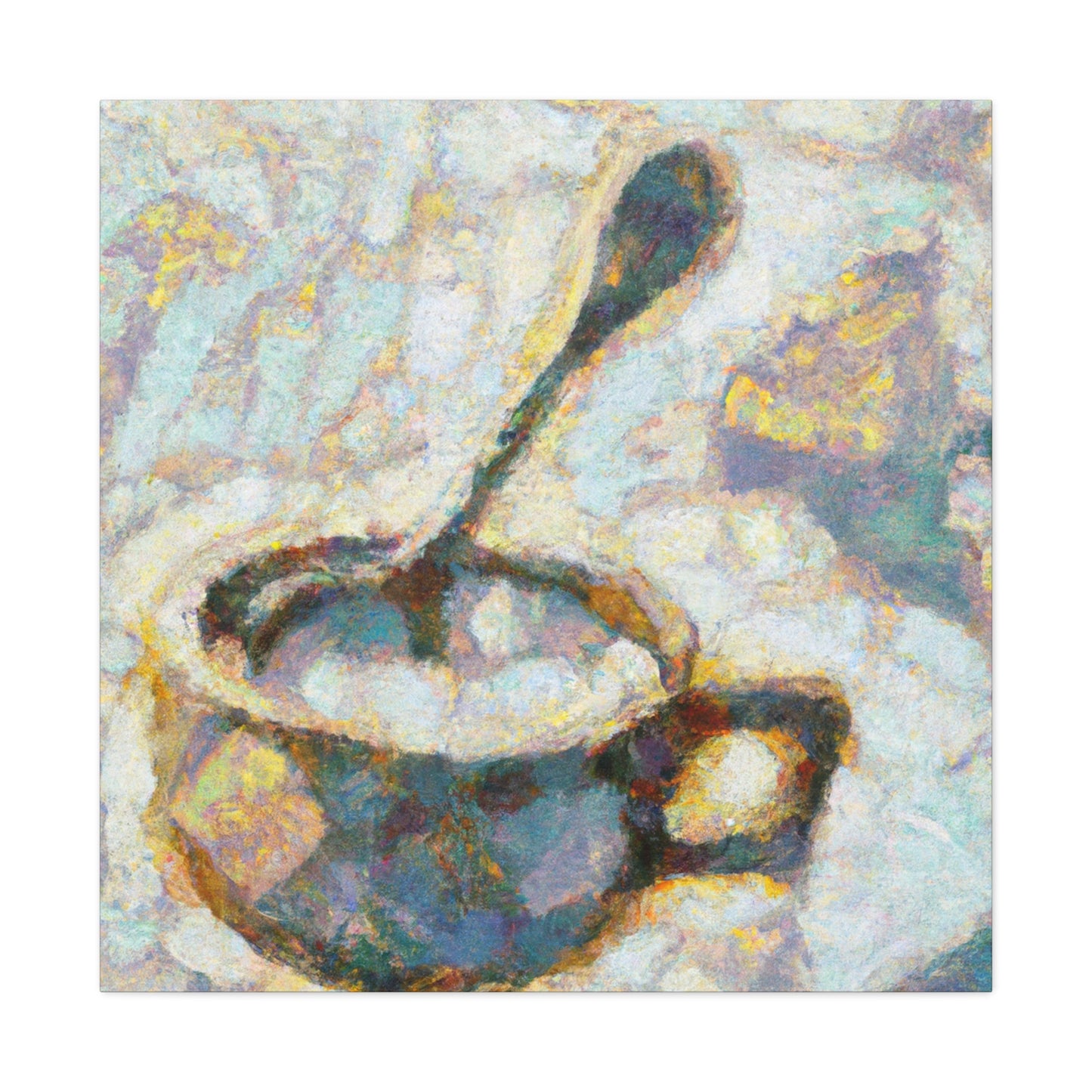 "Coffee Cup Impressionism" - Canvas