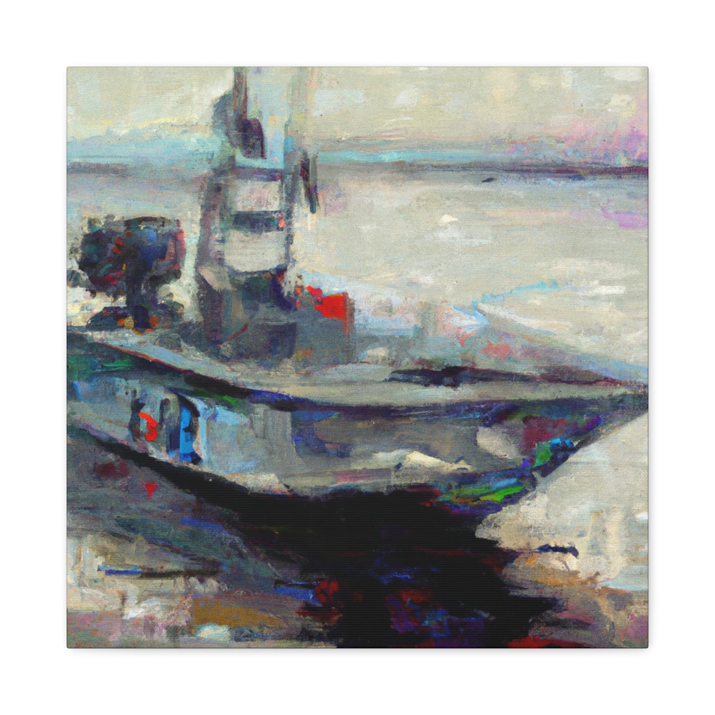 Fishing Boat Expressionism - Canvas