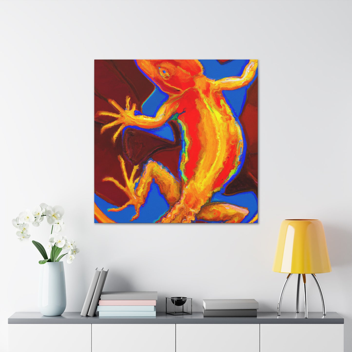 "Fanciful Frilled Lizard" - Canvas