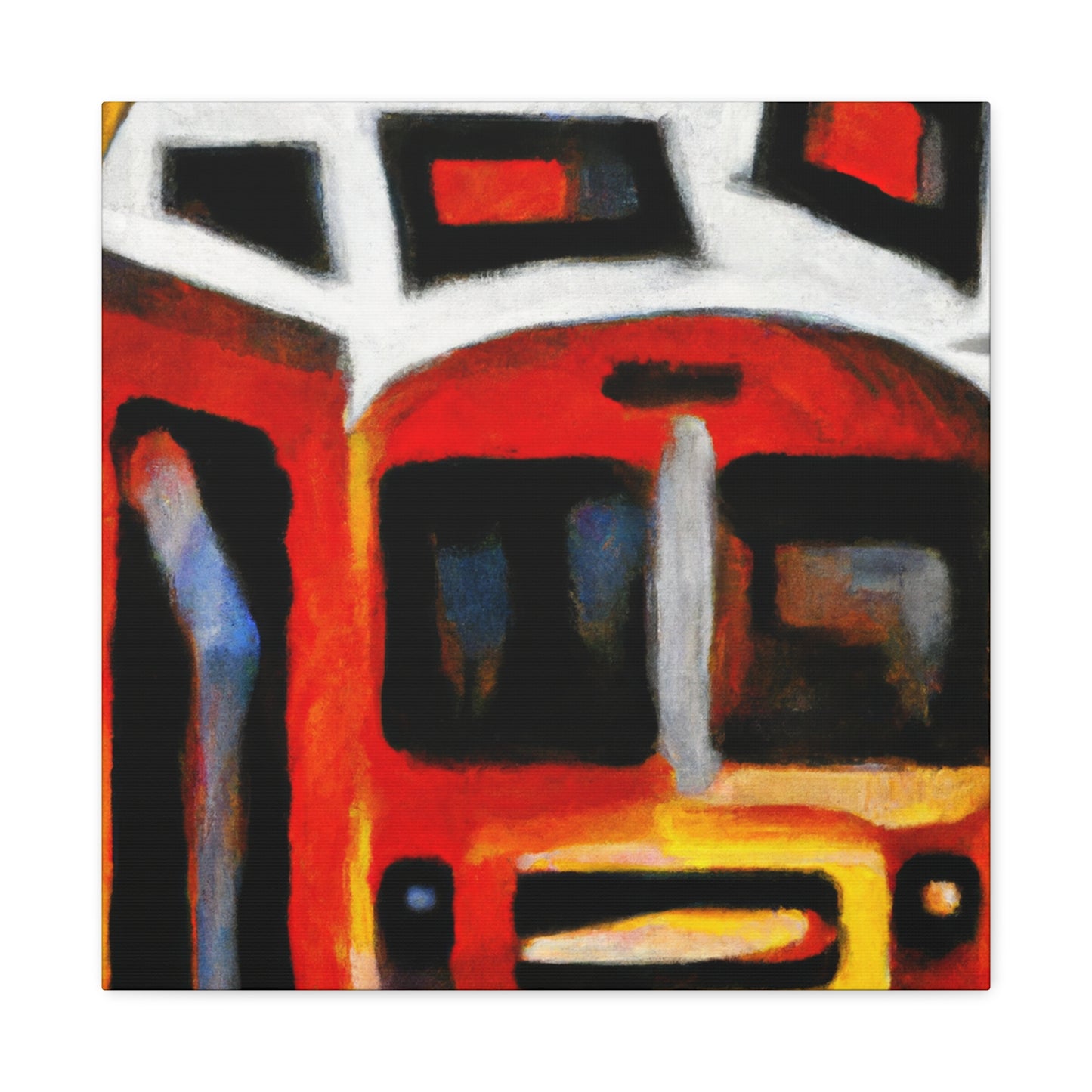 Bus in Surrealist Dream - Canvas