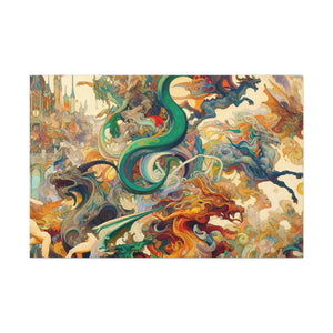 Whimsical Dragon's Dream - Canvas