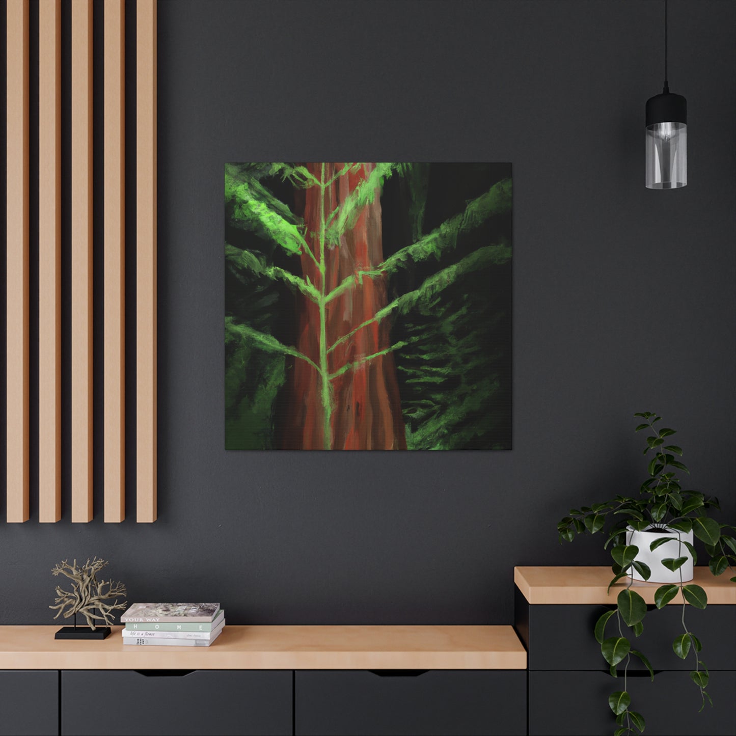 "Redwood Forest Majesty". - Canvas