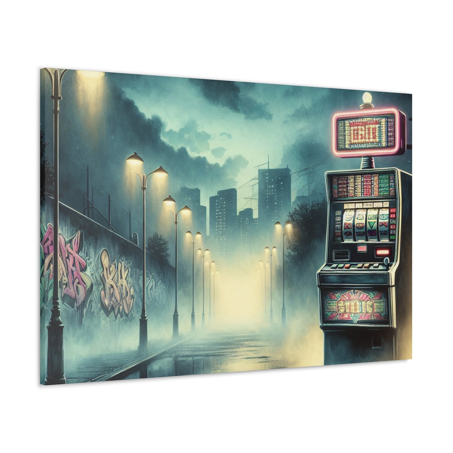 "Gambling City Vortex" - Canvas