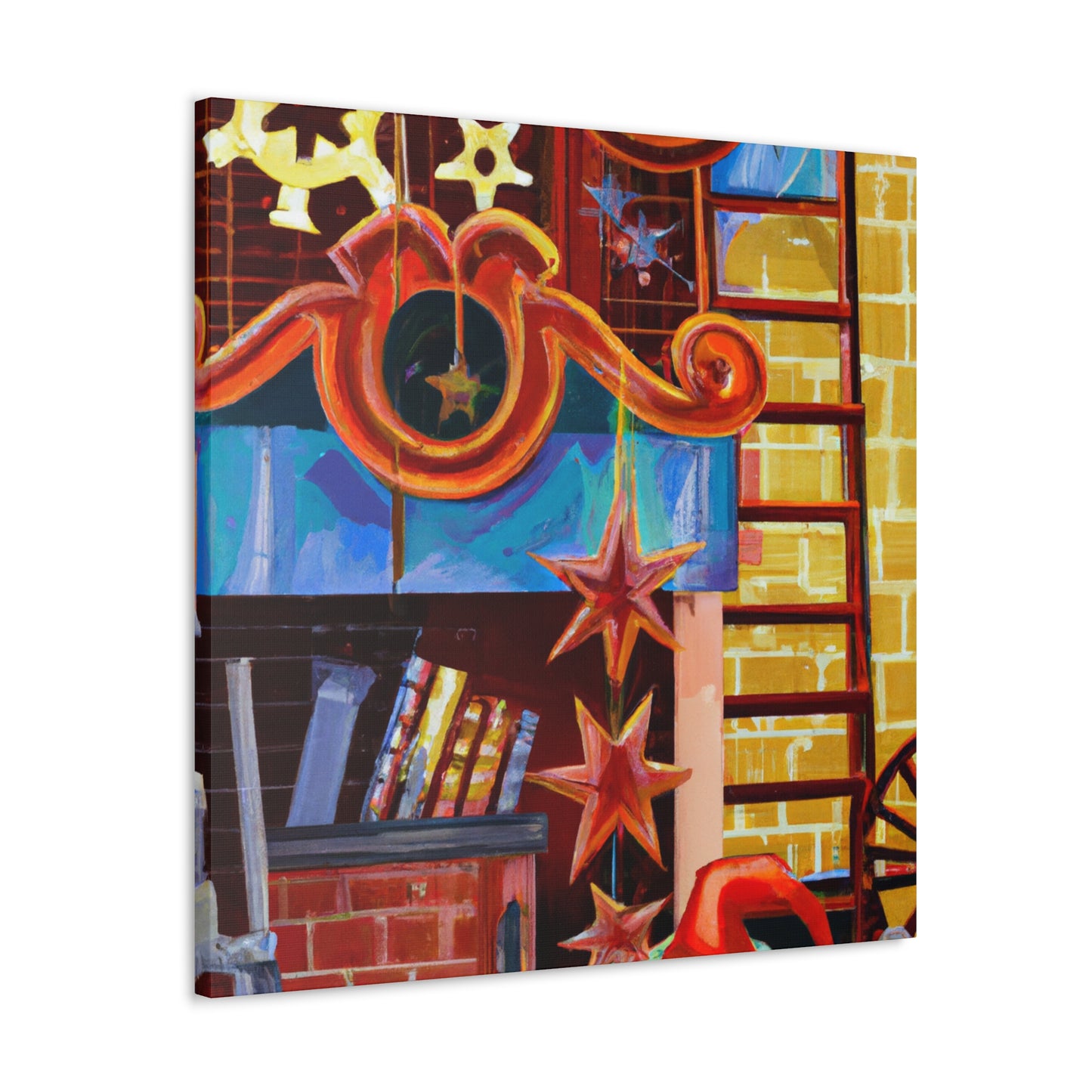 Santa's Workshop Splendor - Canvas