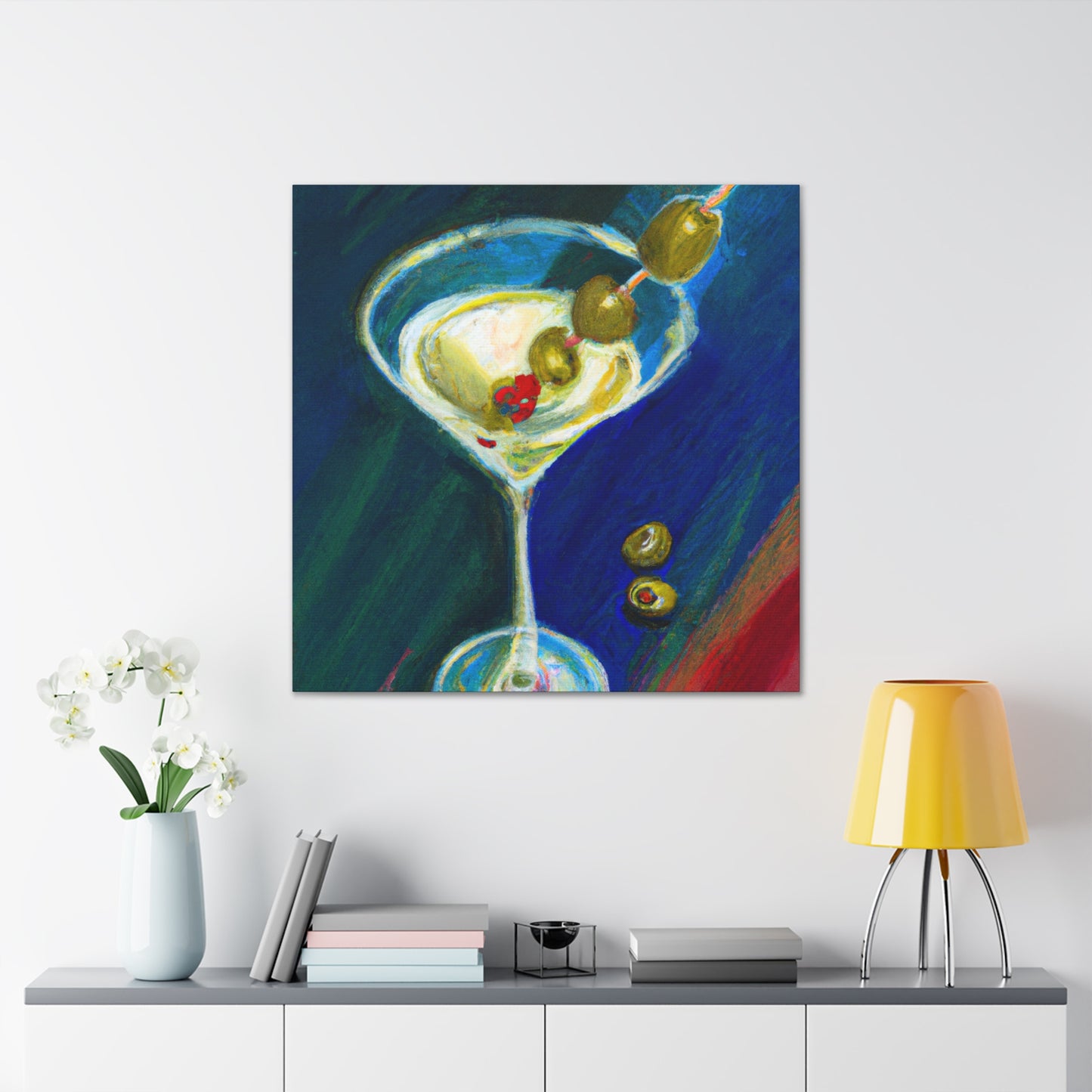 Martini at Midnight Gaze - Canvas