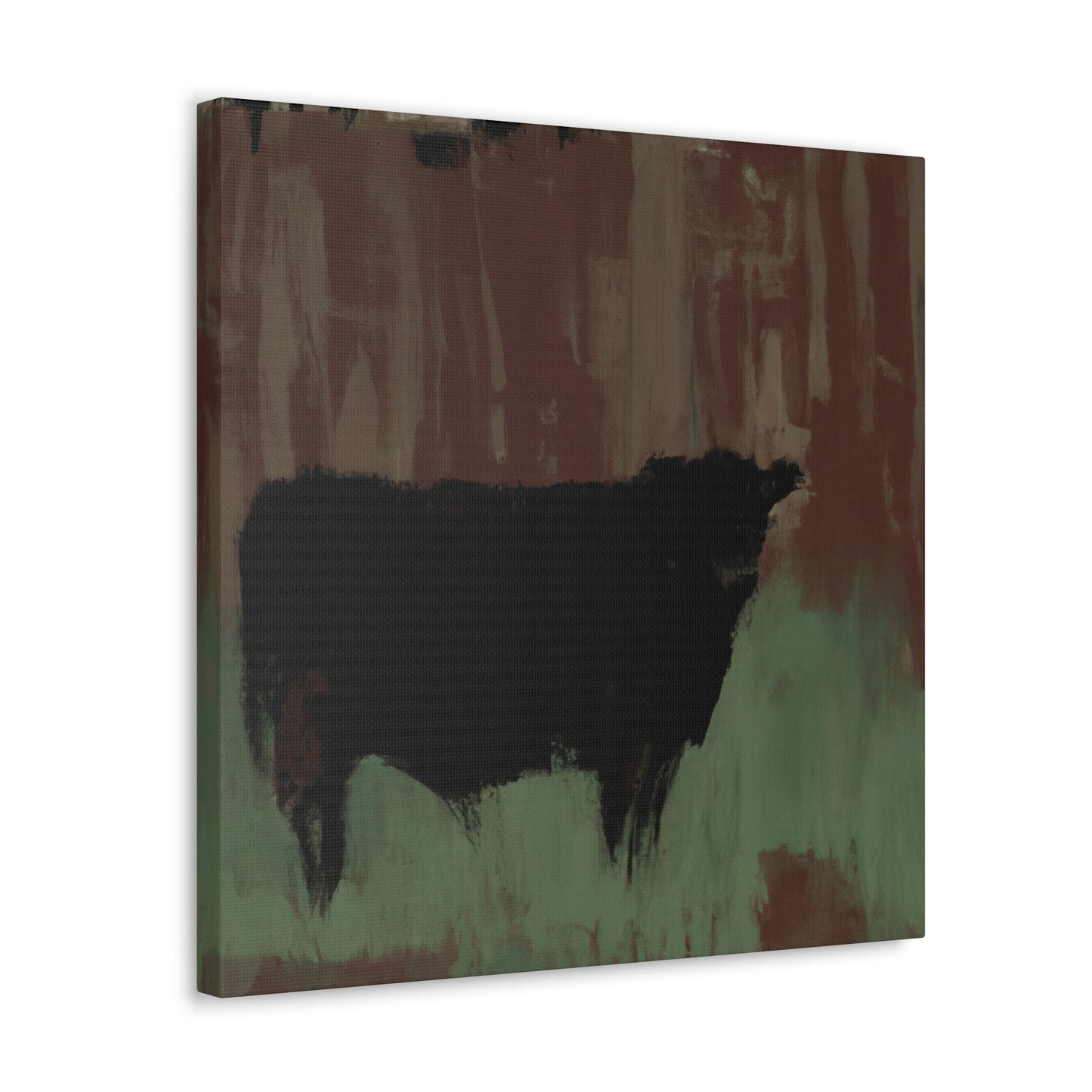 "Black Angus Reflection" - Canvas