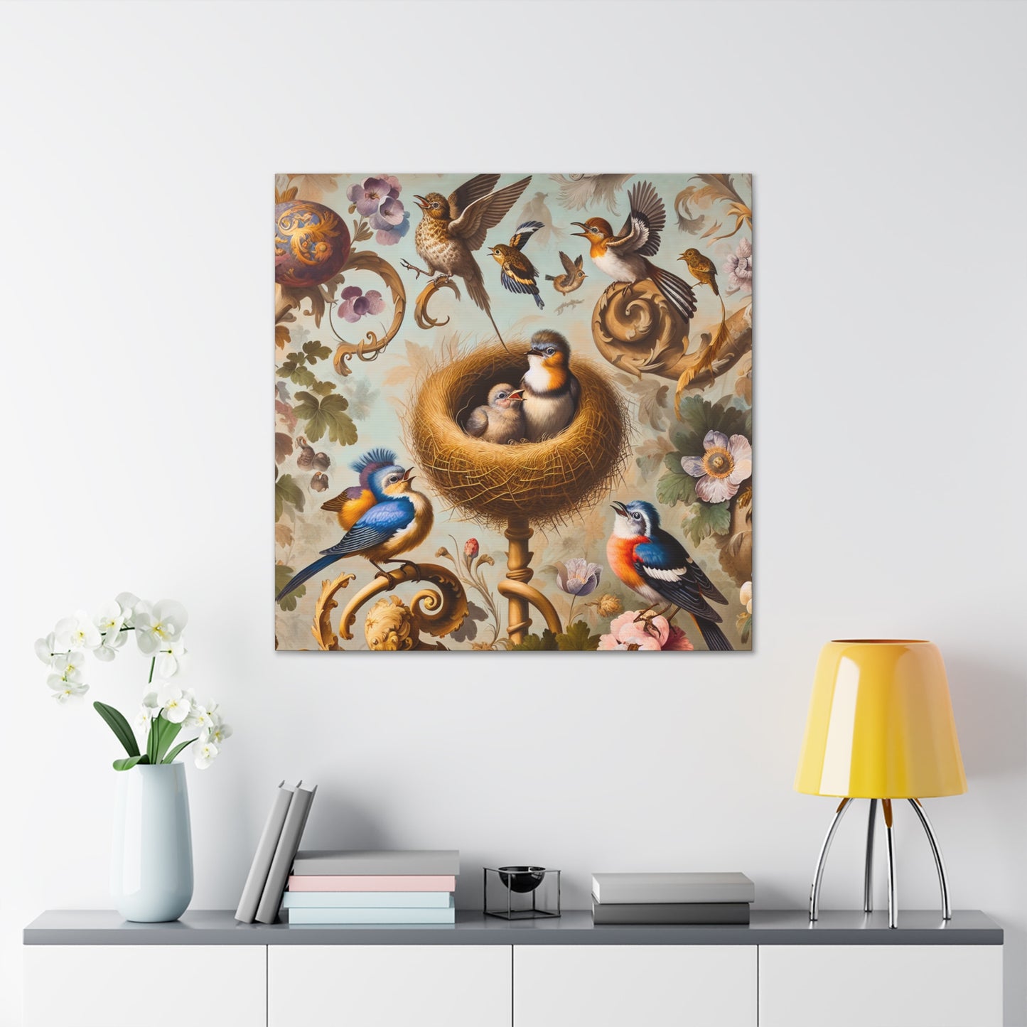 Enchanting Avian Serenade - Canvas