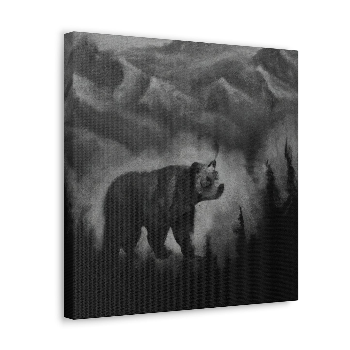 The Bear's Regal Pose - Canvas