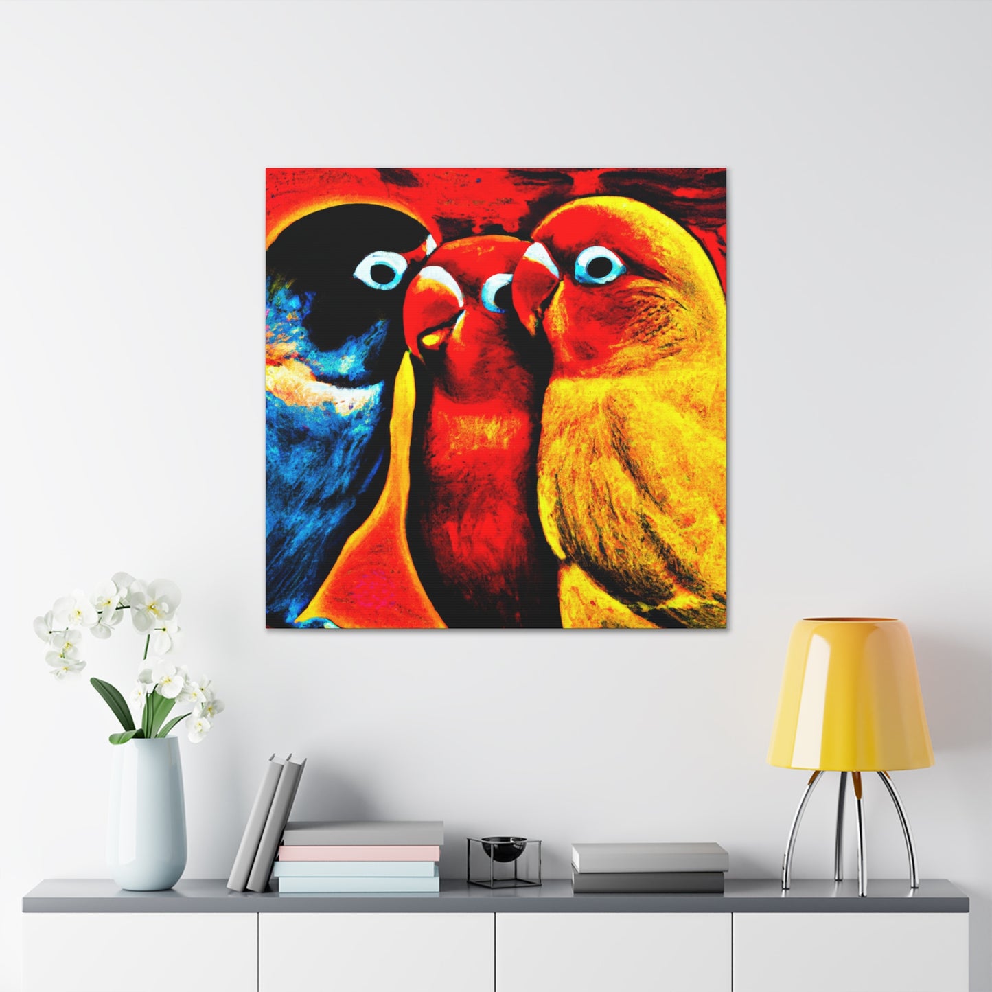 Loving Birds Together - Canvas