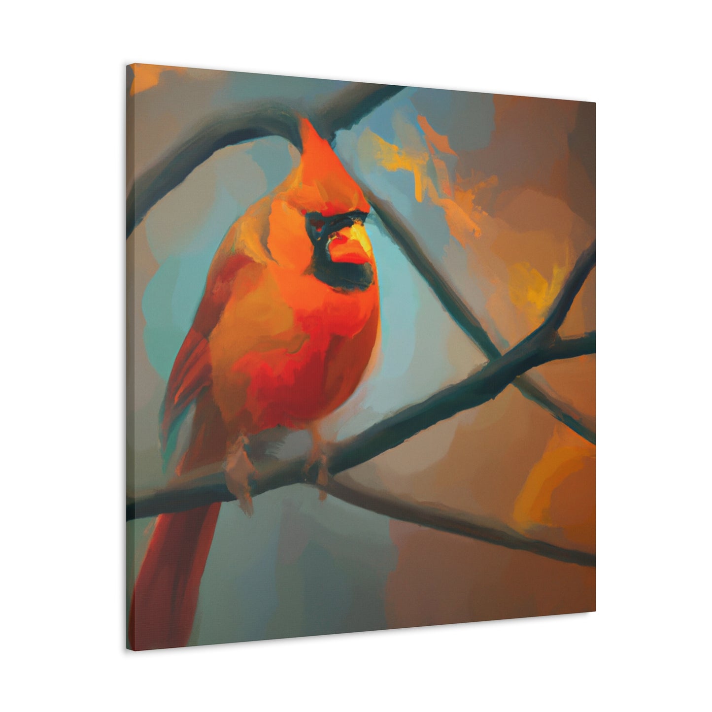 "Cardinal in Snowfall" - Canvas