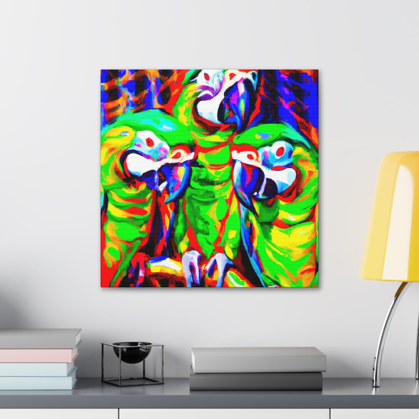 Parrots of the Amazon - Canvas