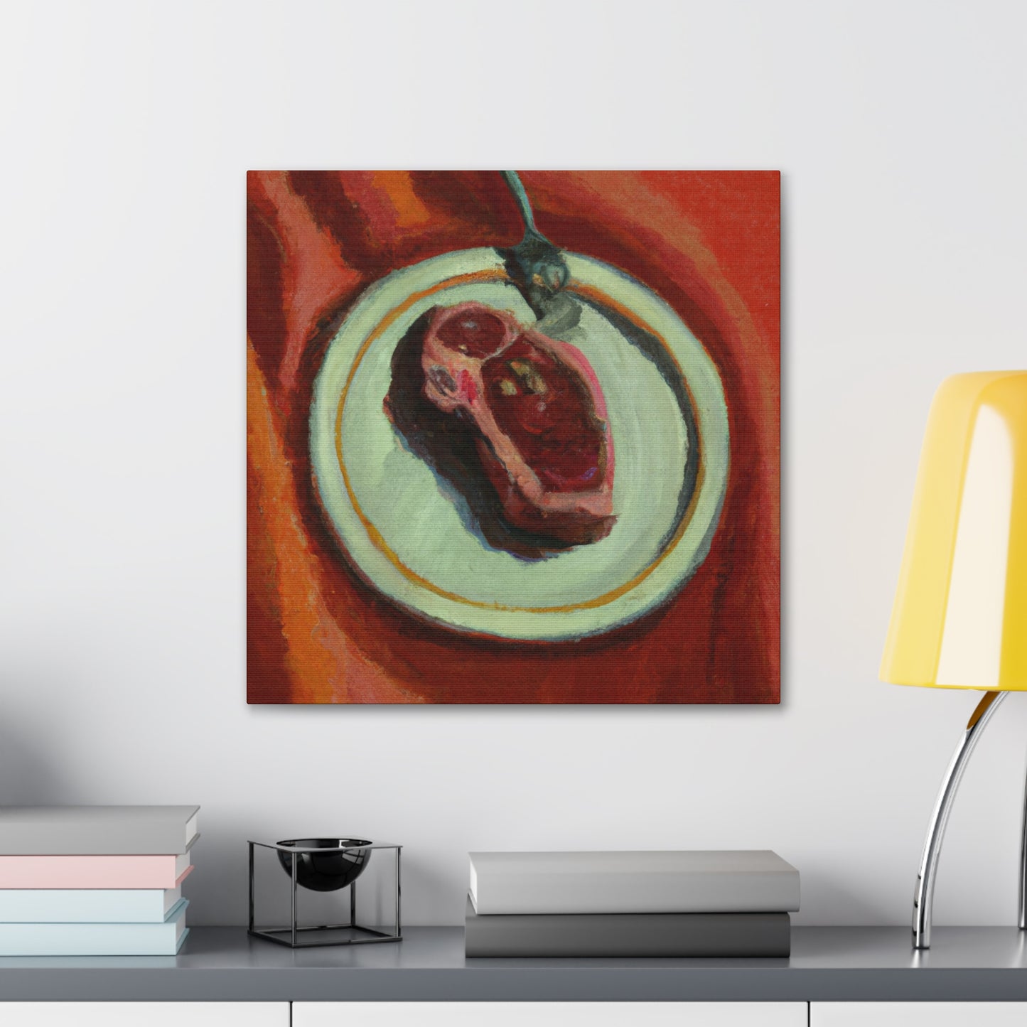 "Flavorful Steak Hyperscape" - Canvas