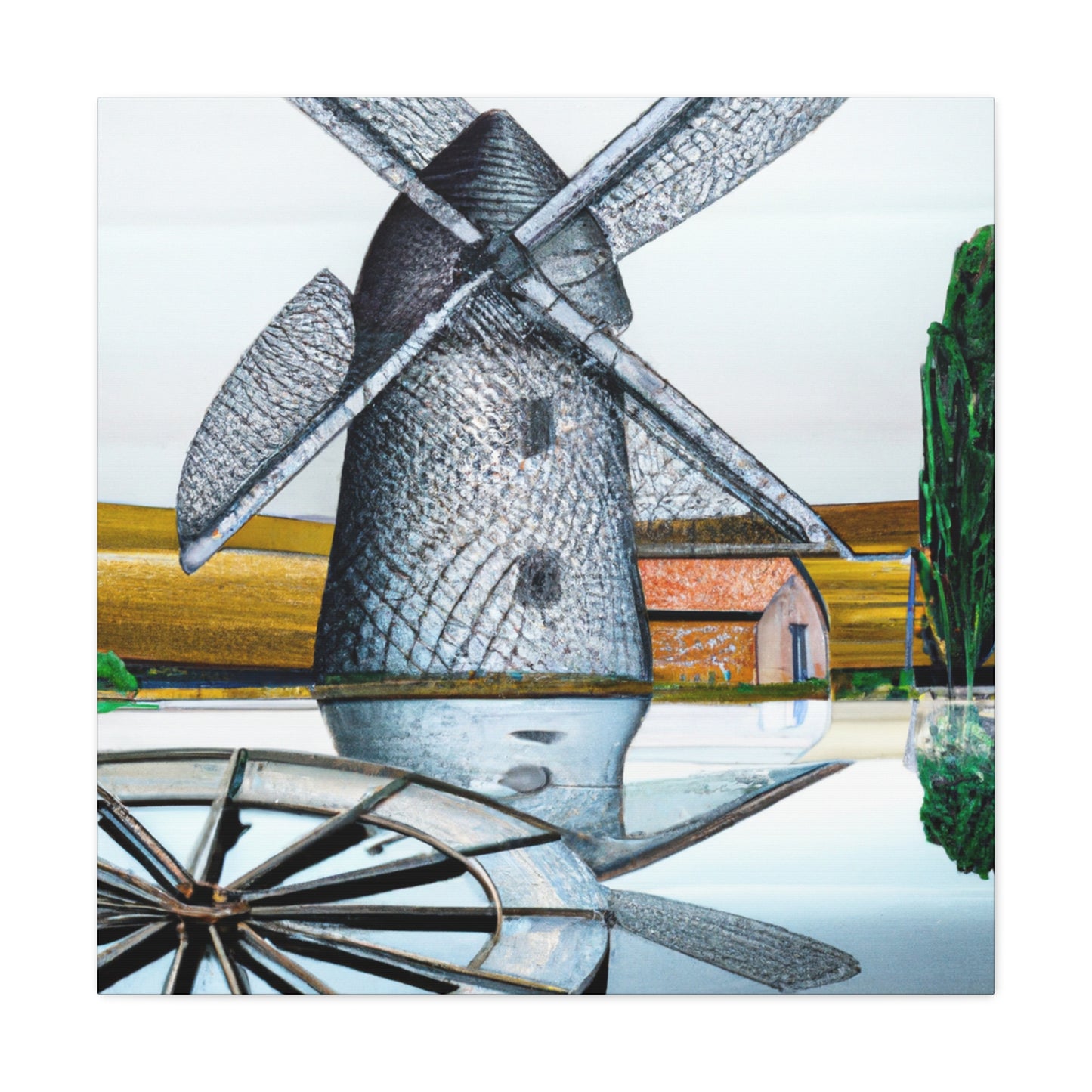 Windmill in Starlight - Canvas