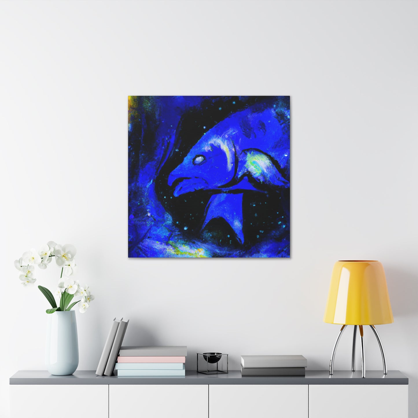 "Walleye Under Moonlight" - Canvas