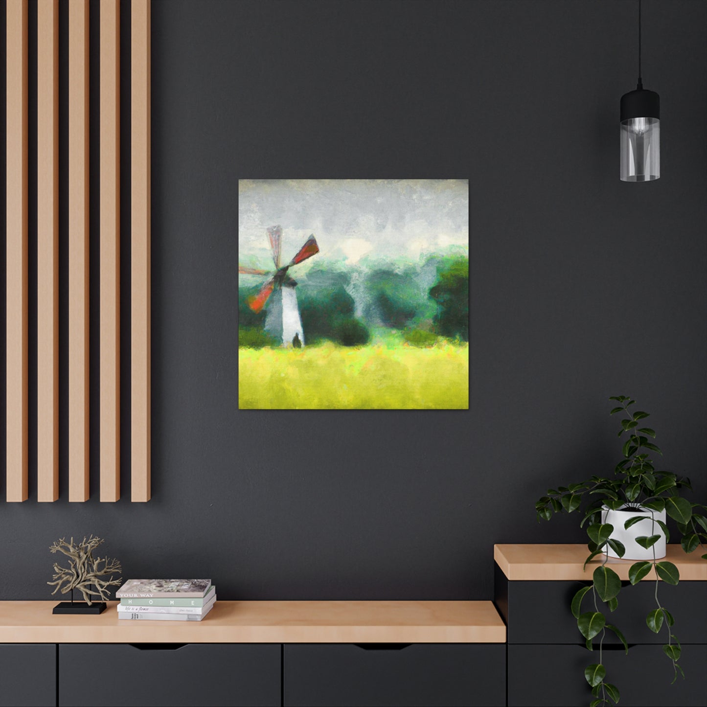 Windmill in a Sunset - Canvas