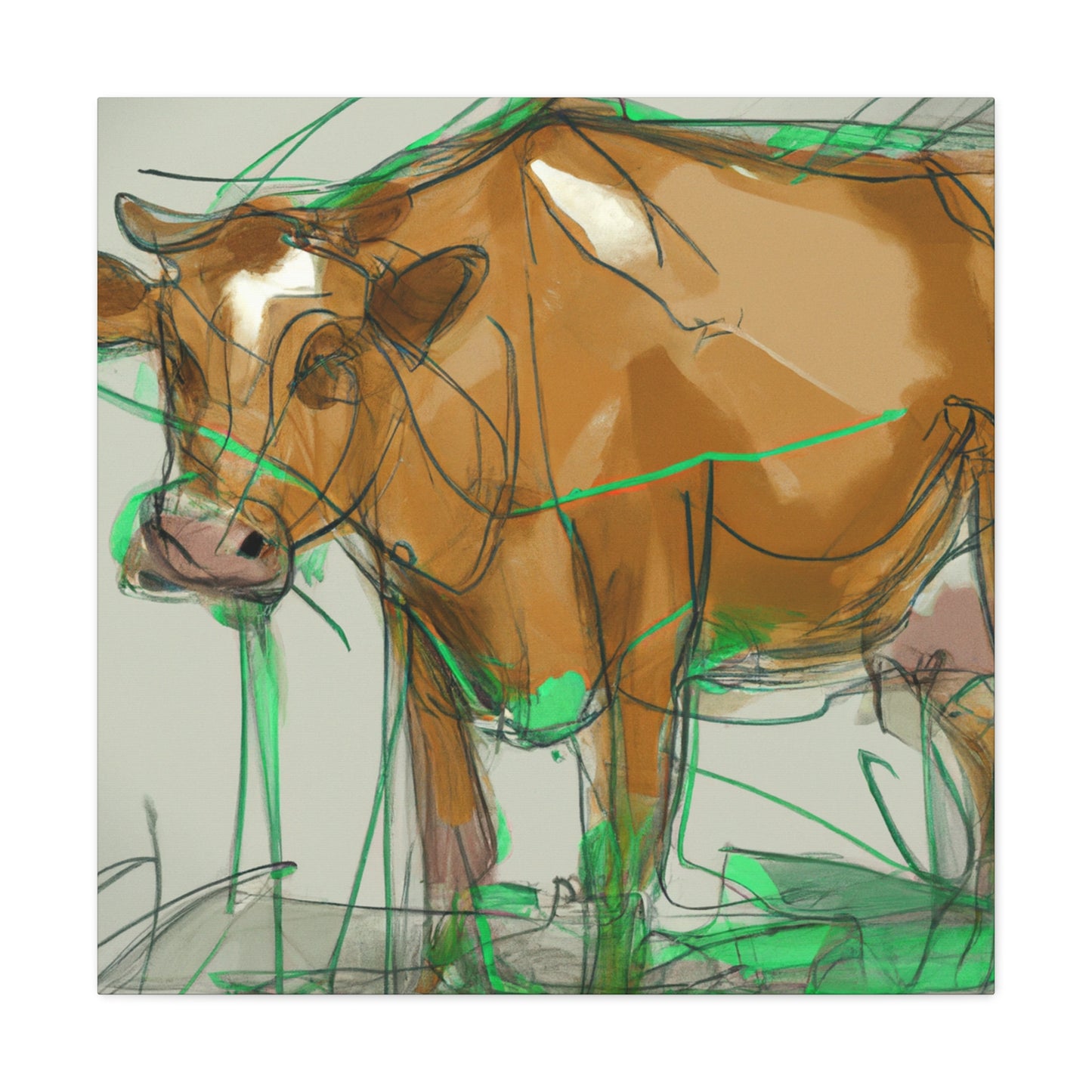 "Jersey Cow Serenity" - Canvas