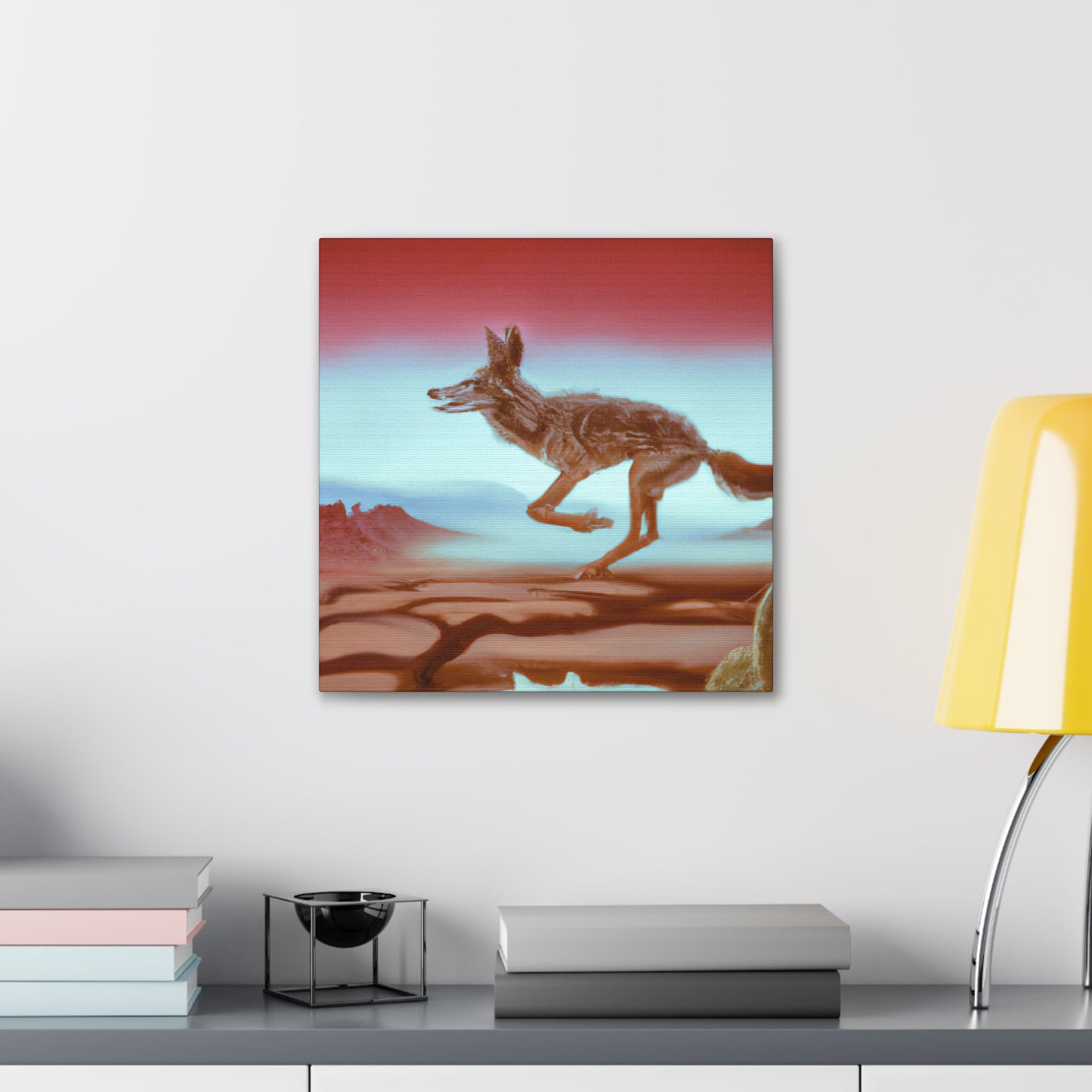 "Coyote's Surreal Slumber" - Canvas