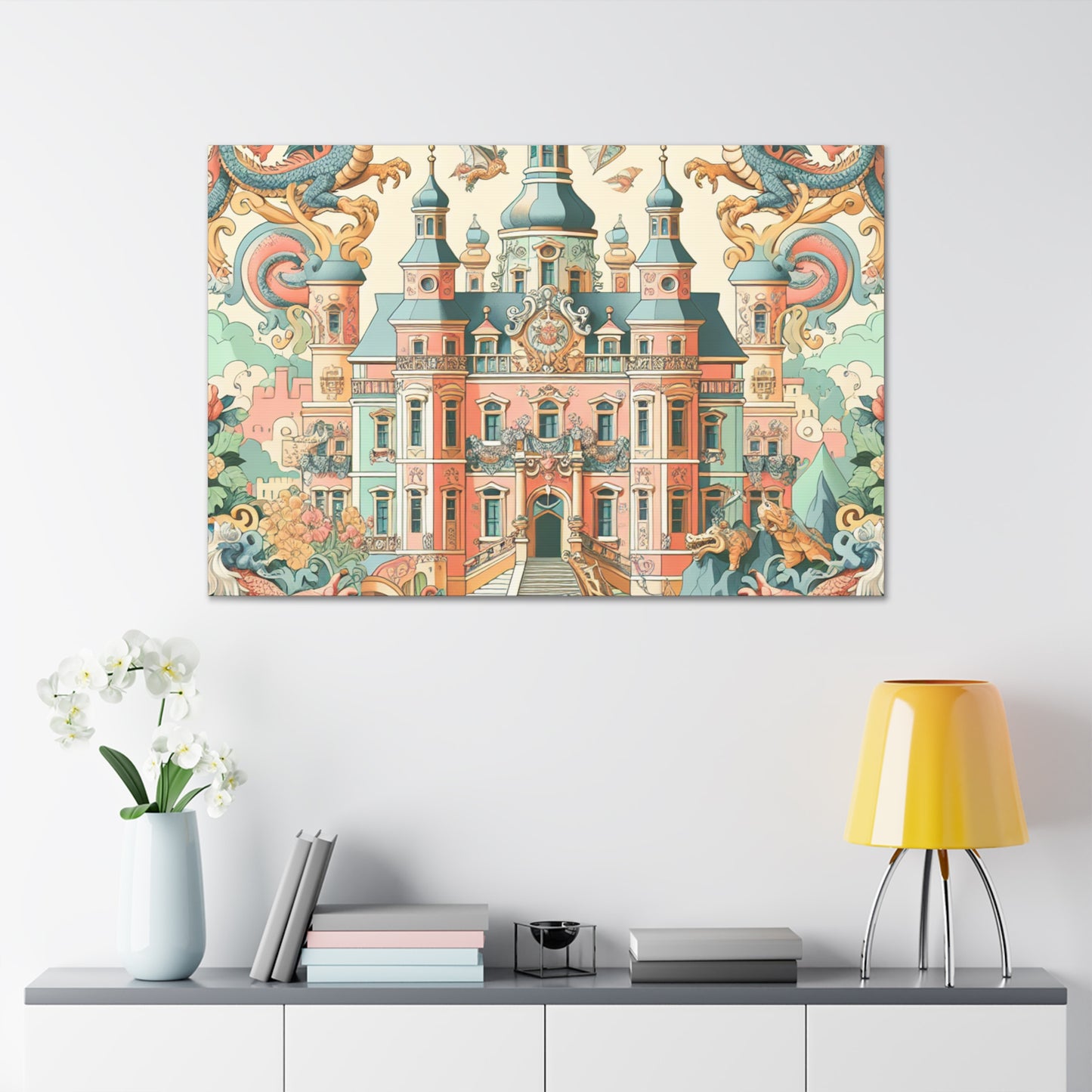 Whimsical Dragon Kingdom - Canvas